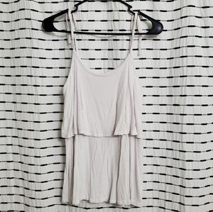 Time and Tru White Tie Strap Tank Top
